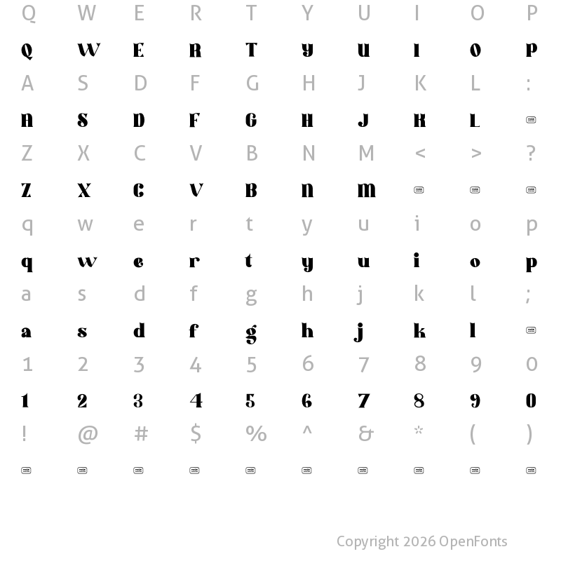 Character Map of Likevibe Free Trial Regular