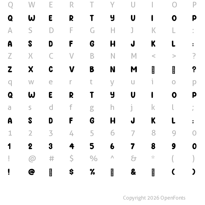 Character Map of Lime Days Regular