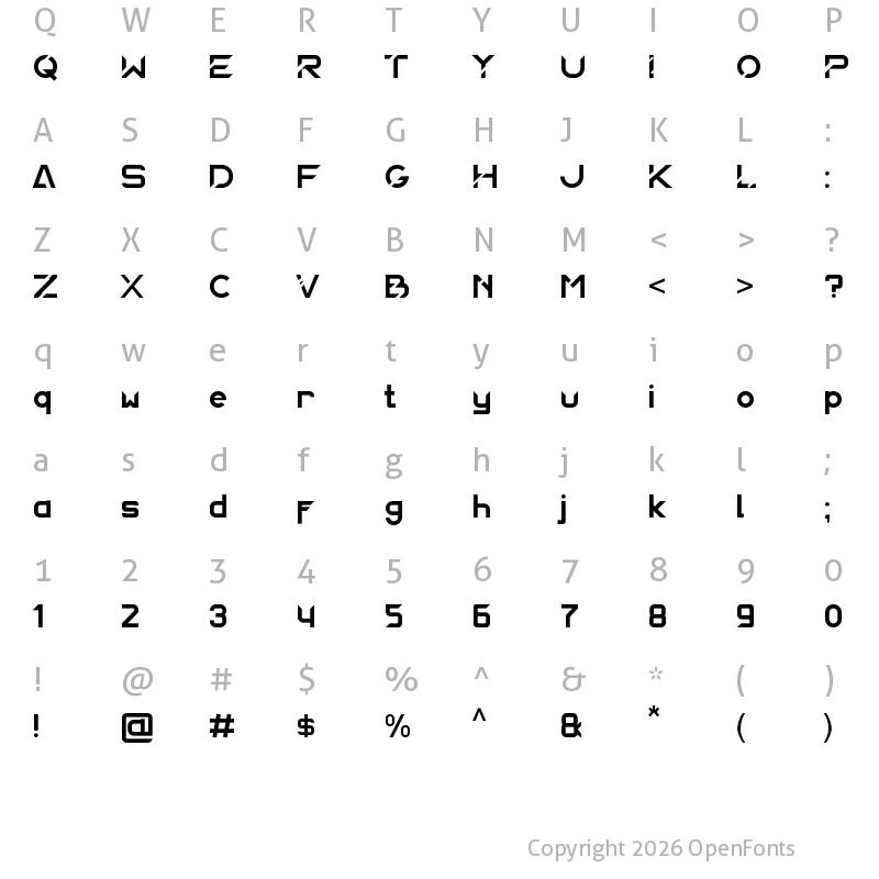 Character Map of Limosin Regular