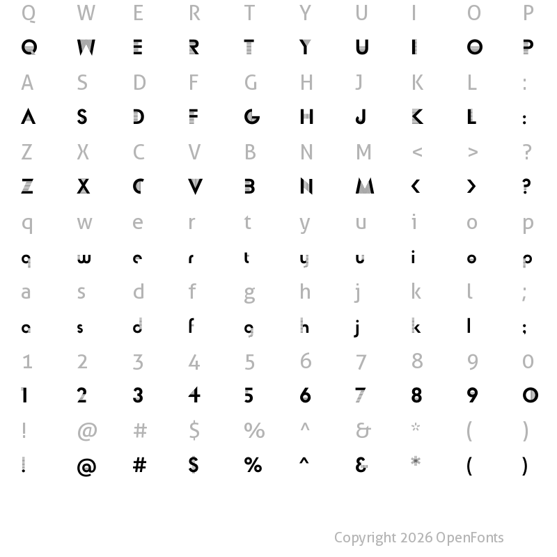 Character Map of Lincoln Electric Regular
