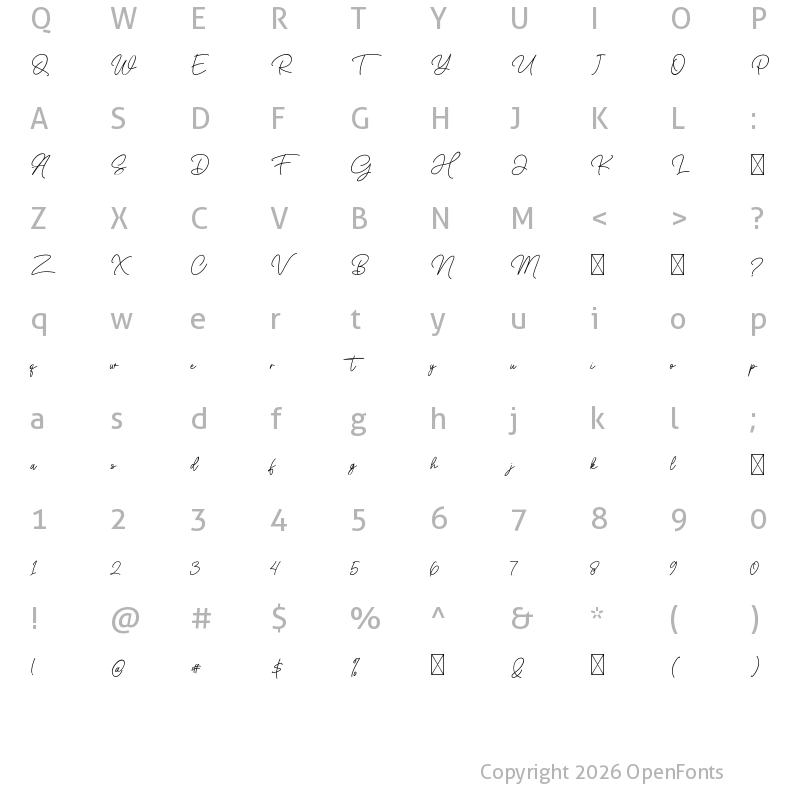 Character Map of Line Signature Regular