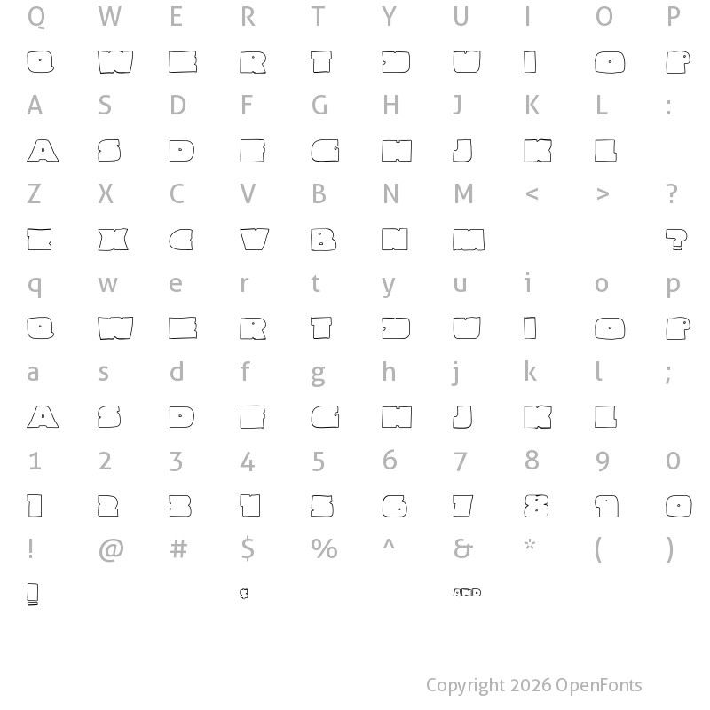 Character Map of Linemaster Regular