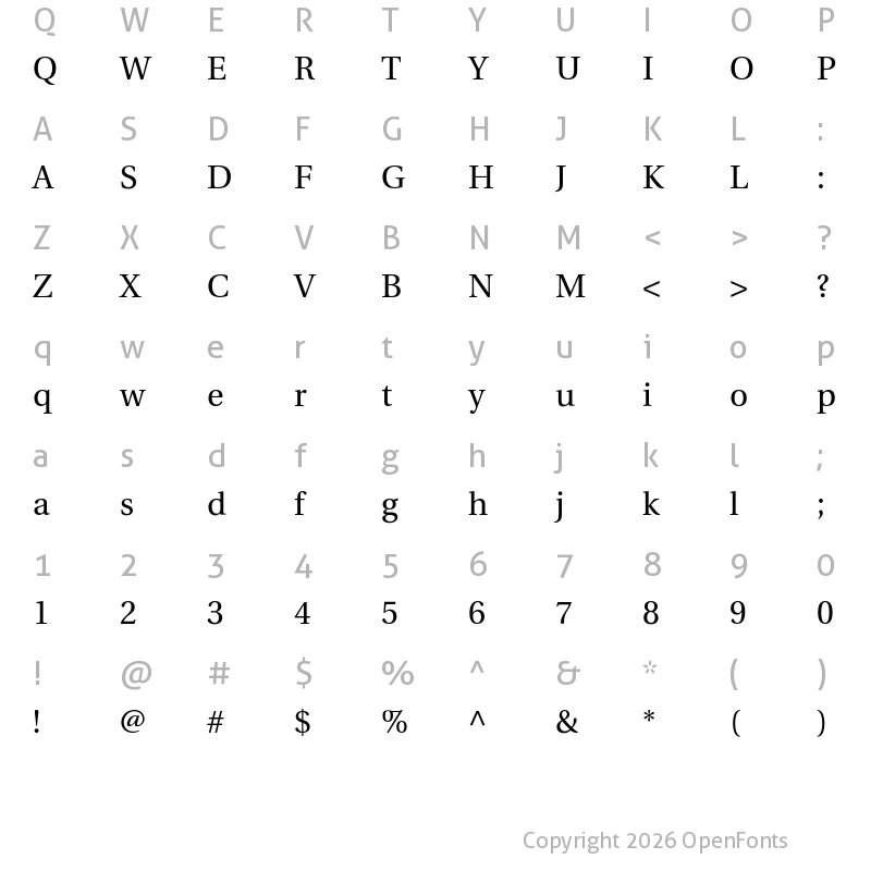 Character Map of Linguistics Pro Regular