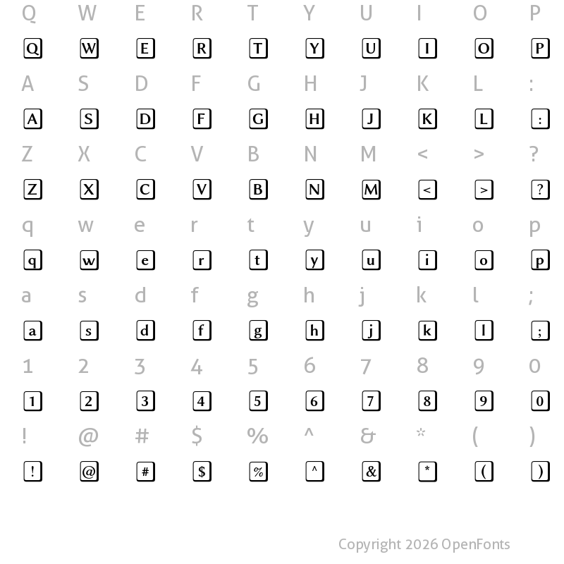 Character Map of Linux Biolinum Keyboard O Regular