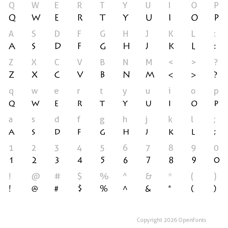 Character Map of Lithos Pro Regular