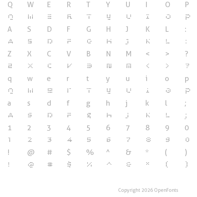 Character Map of Littlebit Loopy Small