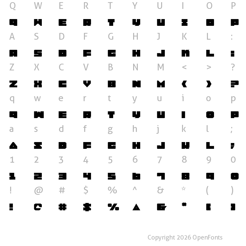 Character Map of Lobo Tommy Expanded Expanded