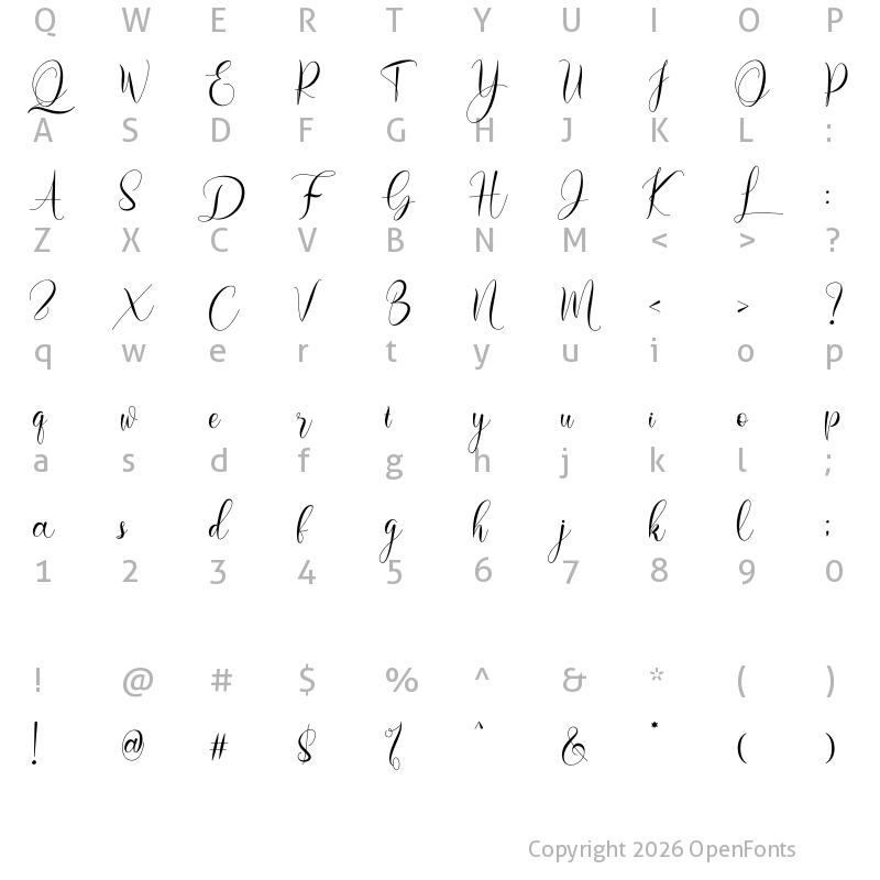 Character Map of Loffers Regular