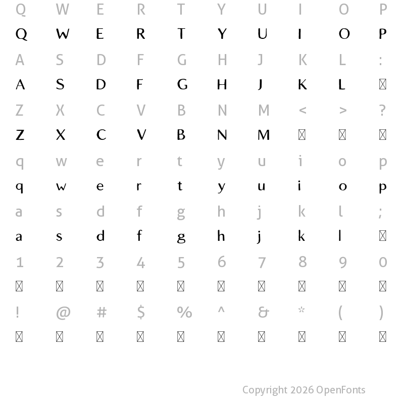 Character Map of Lofi Cottage Free Regular