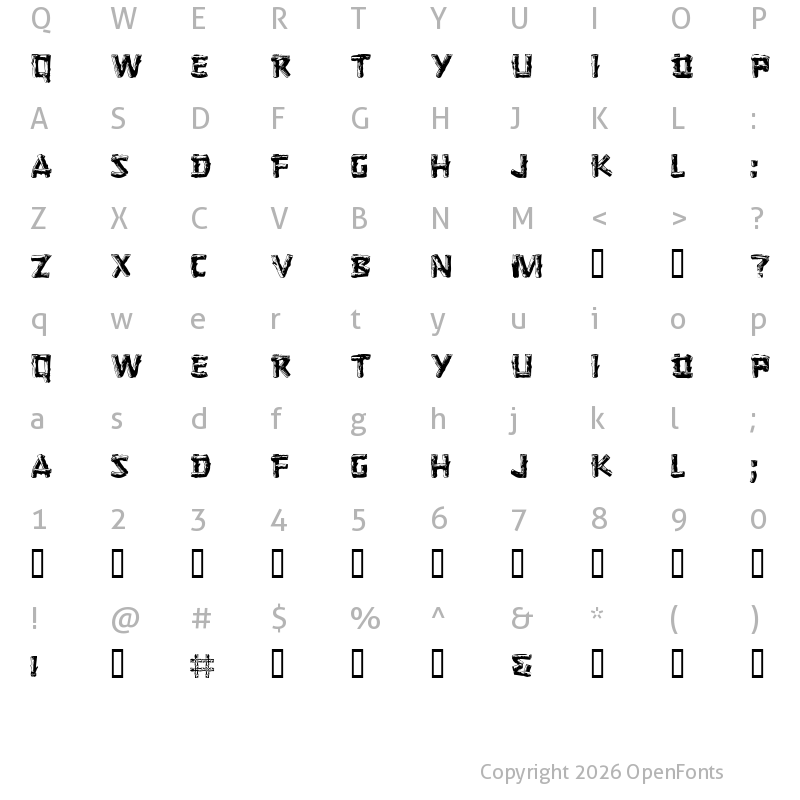 Character Map of Logger Regular