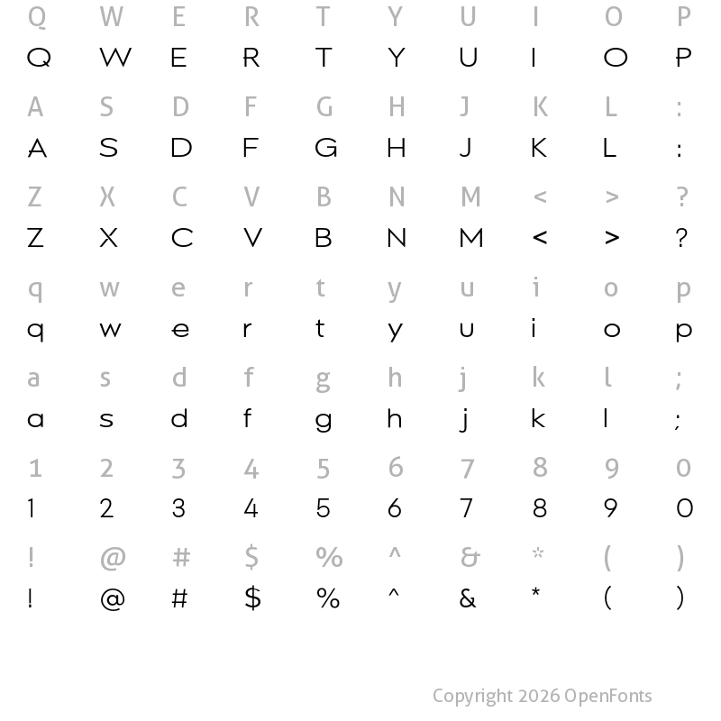 Character Map of Logoplexi Regular