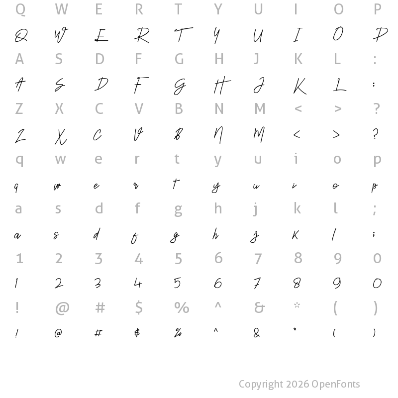 Character Map of LOMESTY Regular