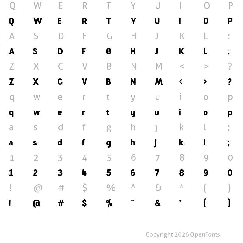Character Map of Lost Signal Regular