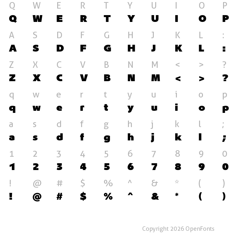 Character Map of Lotus Eden Black