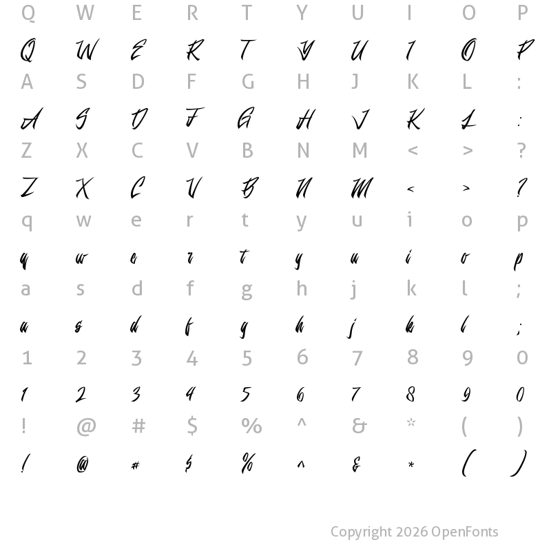 Character Map of Louisiana Regular