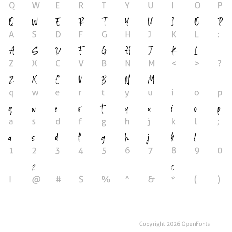 Character Map of Loutters Regular
