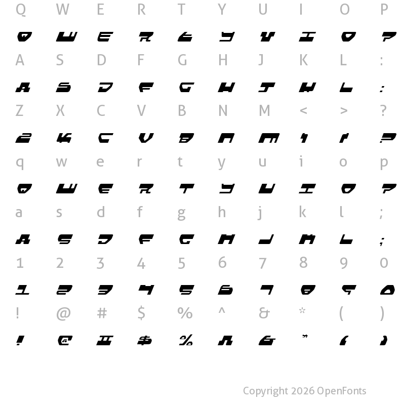 Character Map of Loveladies Light Italic Light Italic