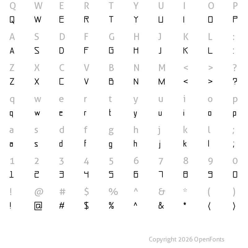 Character Map of Lover normal