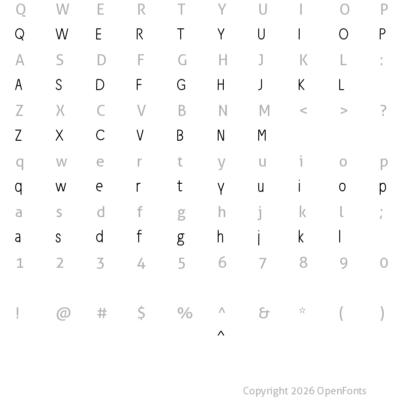 Character Map of Lovestory Regular