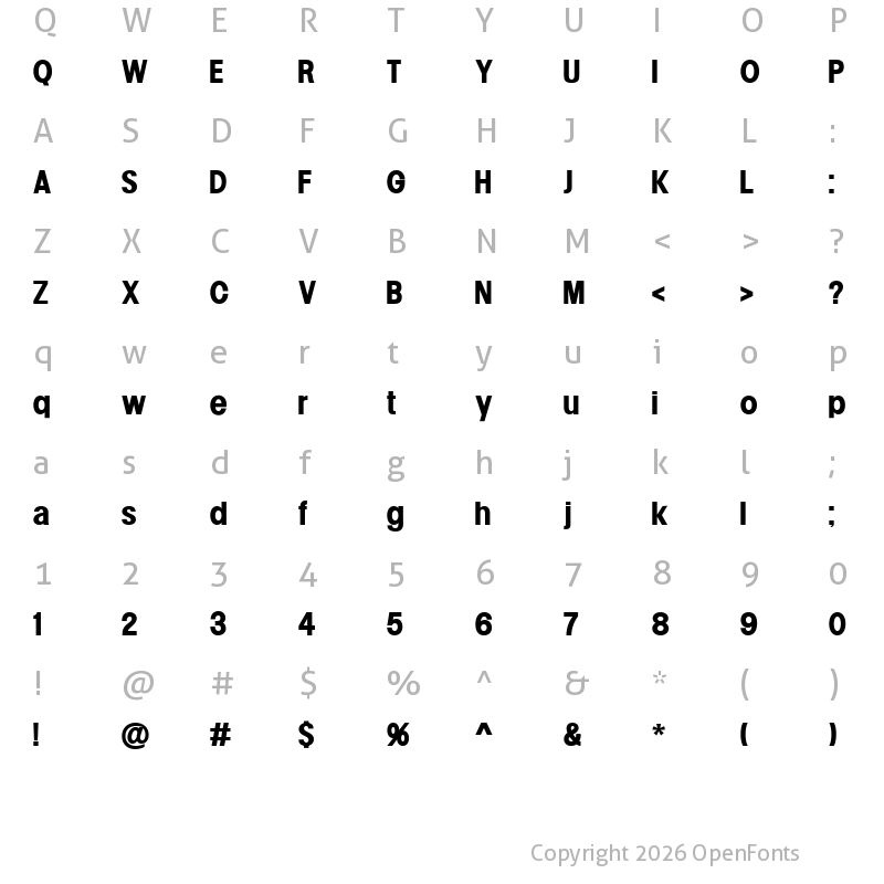 Character Map of Lowball Bold Display