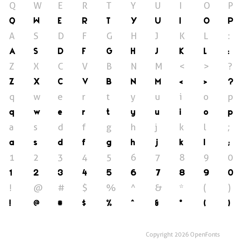 Character Map of Luciano Display ExtraBold