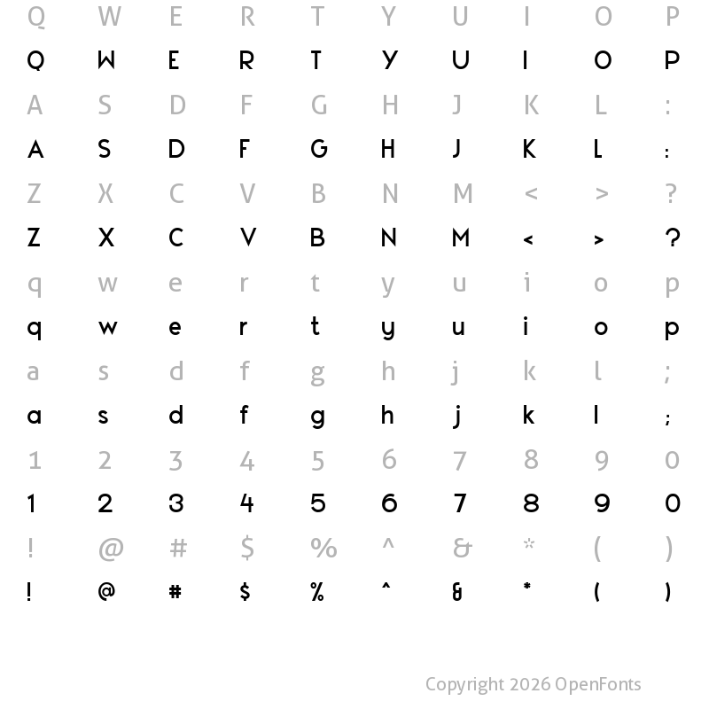 Character Map of Luciano Display SemiBold