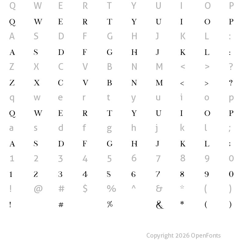 Character Map of Lucy Rose PERSONAL Regular