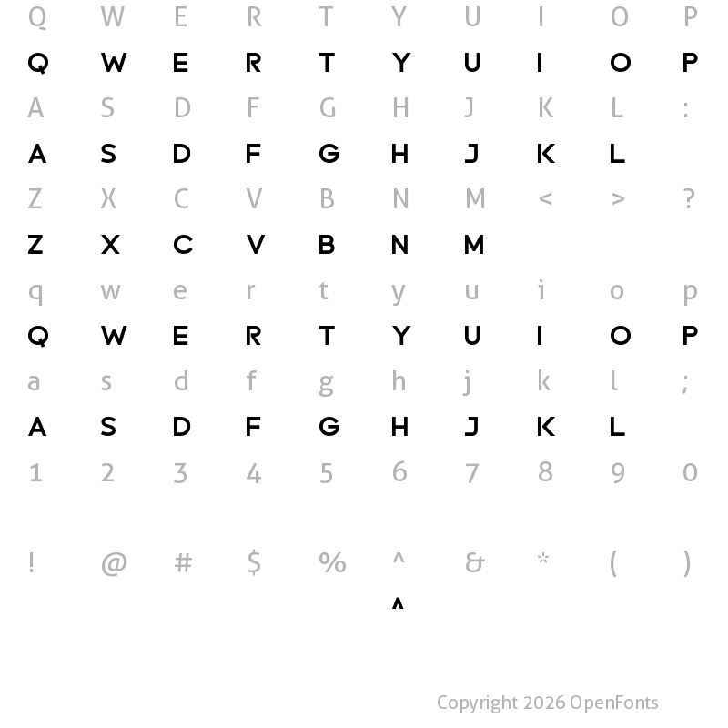 Character Map of Lustrous Black