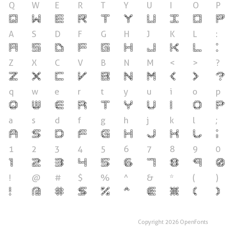 Character Map of LYNX BRK Normal