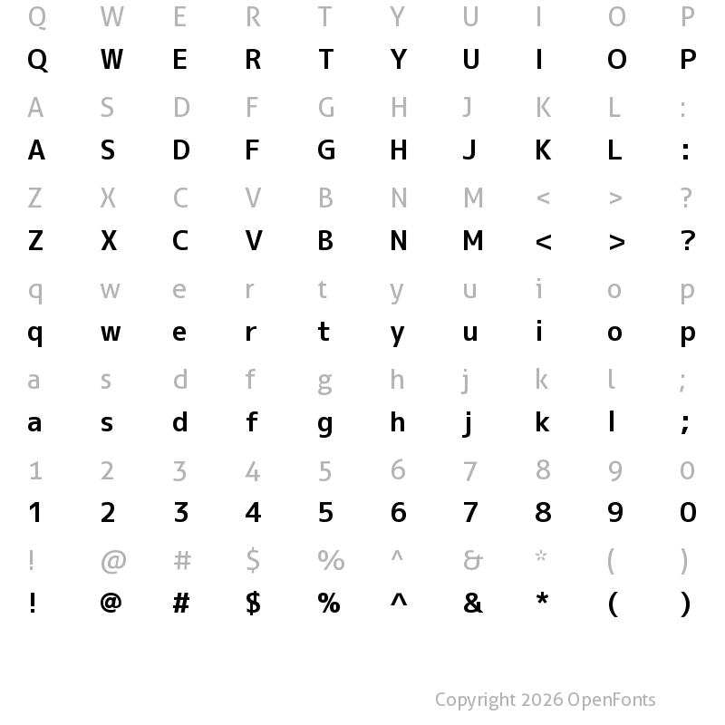 Character Map of M+ 1c bold