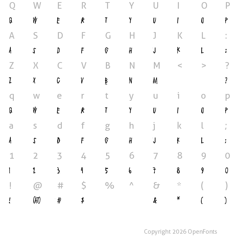 Character Map of Maaliskuu Regular