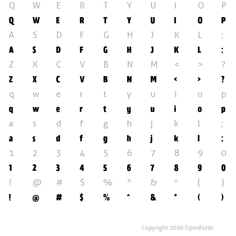 Character Map of MADE Florence Sans Regular