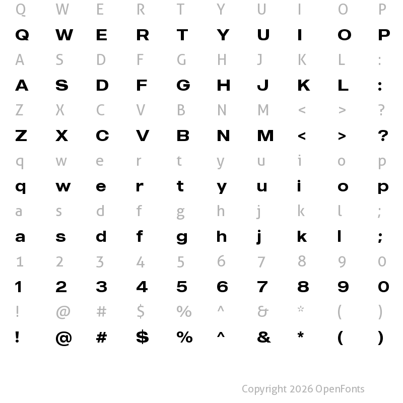 Character Map of MADE Outer Sans Medium