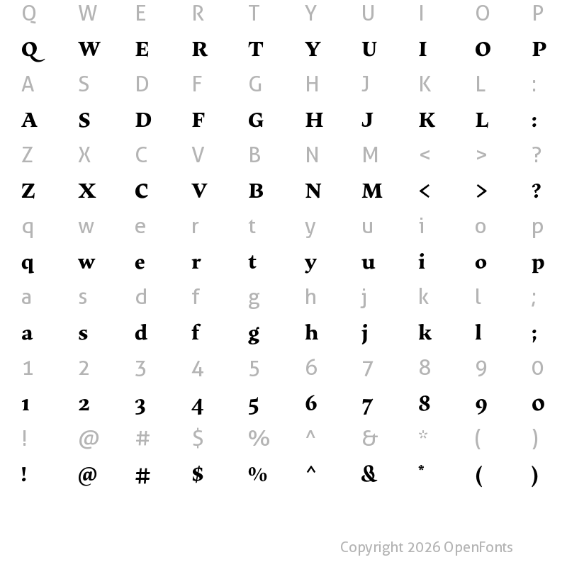 Character Map of Maecenas UltraBold