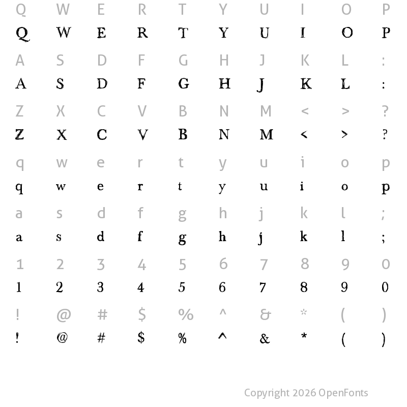 Character Map of maenan2 Regular