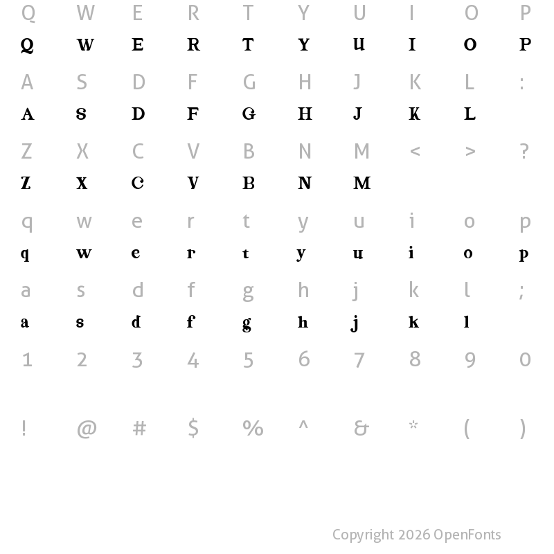 Character Map of Magazine Demo Bold