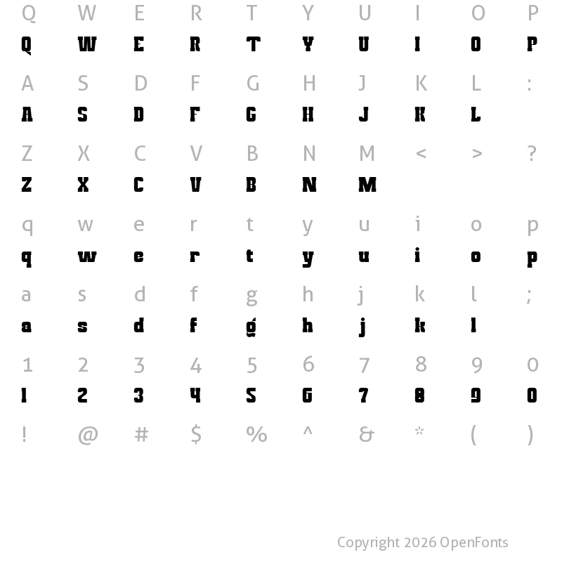 Character Map of Magefin Extra Bold