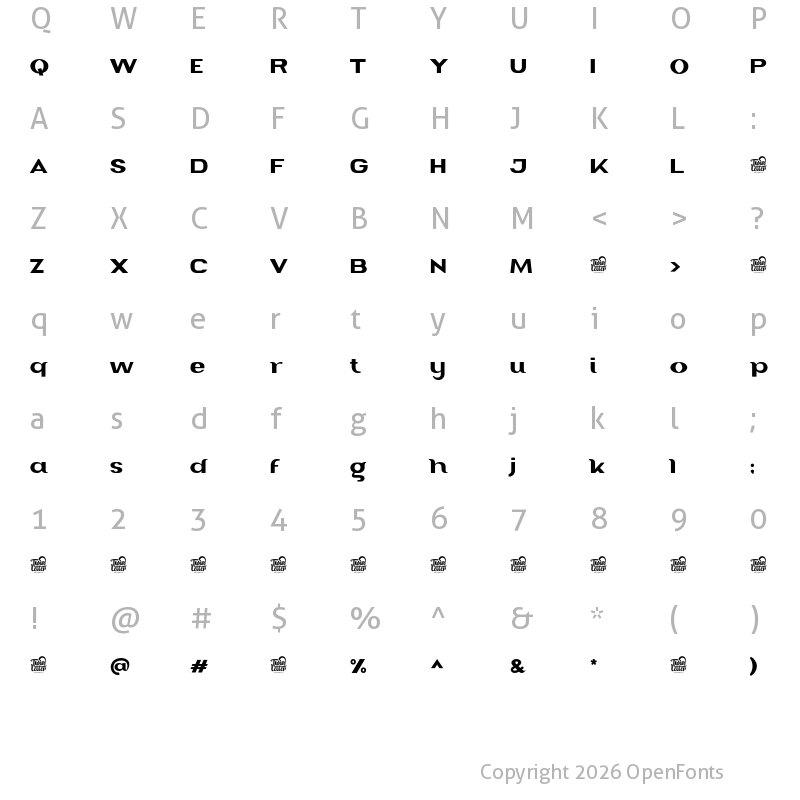 Character Map of Mageri Bold