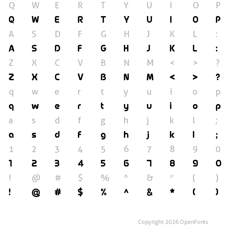 Character Map of Magettas DEMO Bold