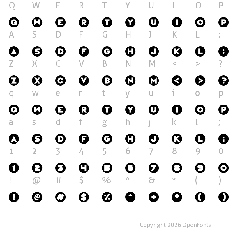Character Map of Magic Marbles Italic
