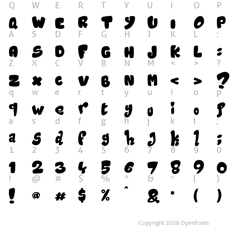 Character Map of Magic Sound Regular