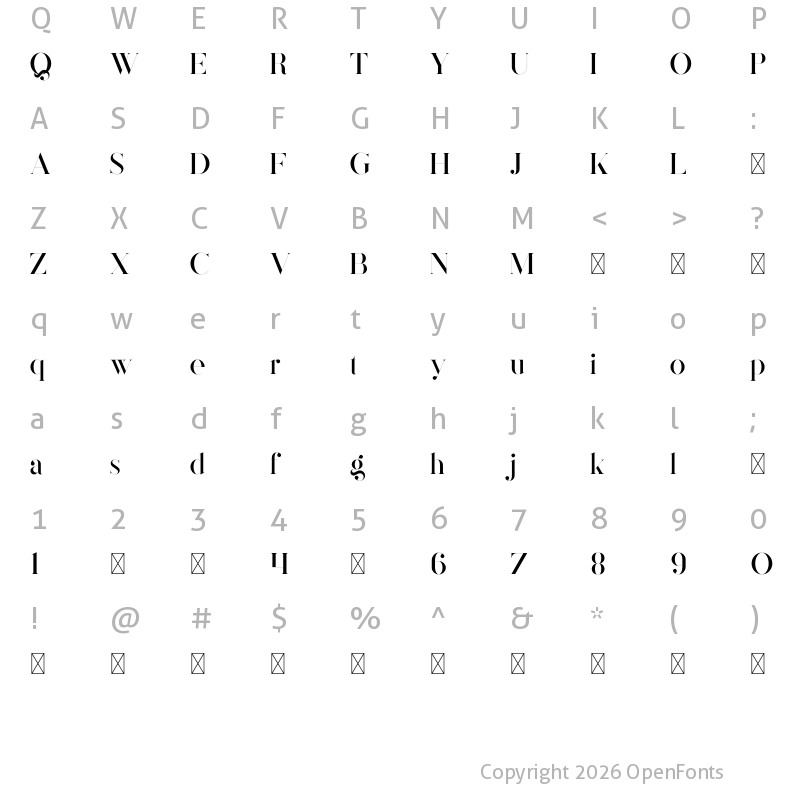 Character Map of Magoa Demo Regular