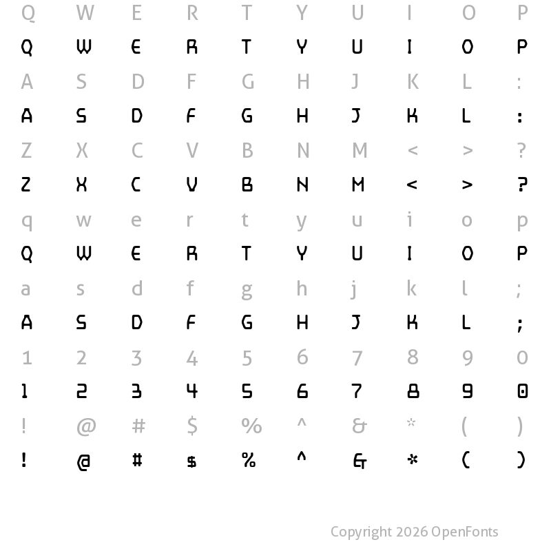 Character Map of Mainframe Opto