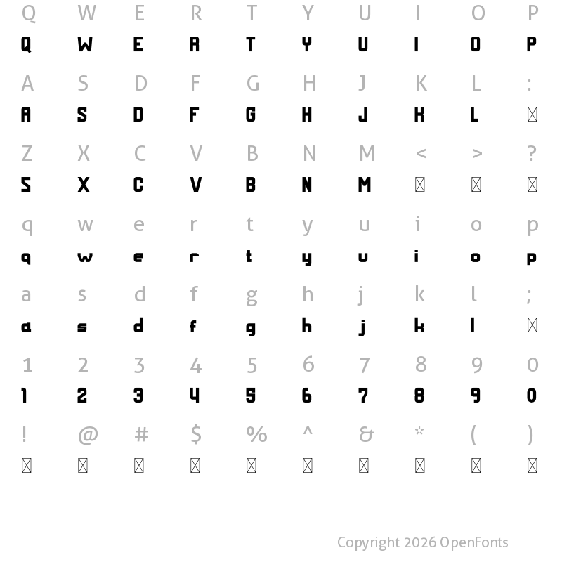 Character Map of MALDINI Bold