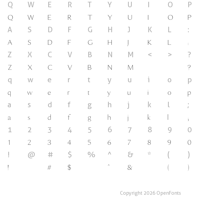 Character Map of Maleah Light
