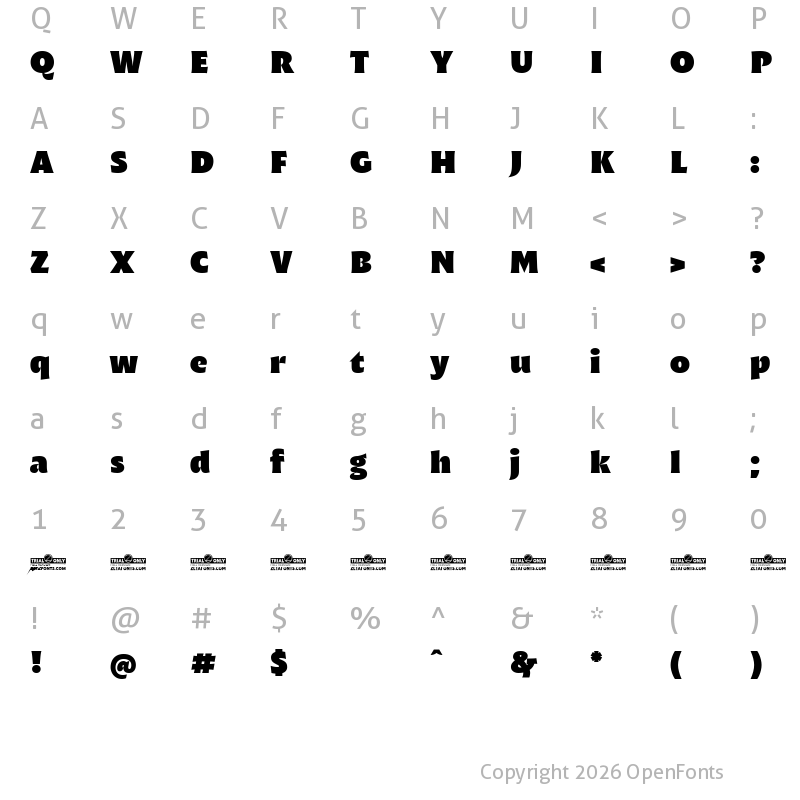 Character Map of Malik Trial Heavy Display