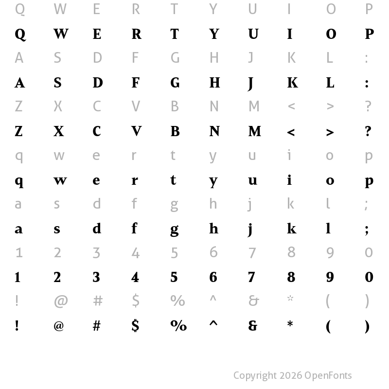 Character Map of Mandrel Norm Black