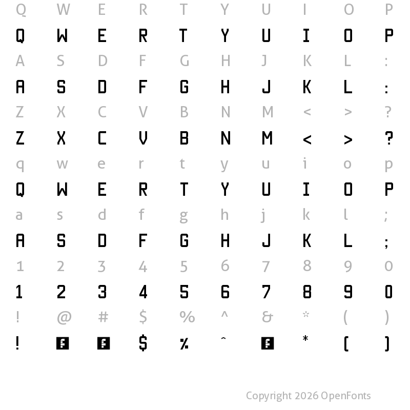 Character Map of Manteka Regular