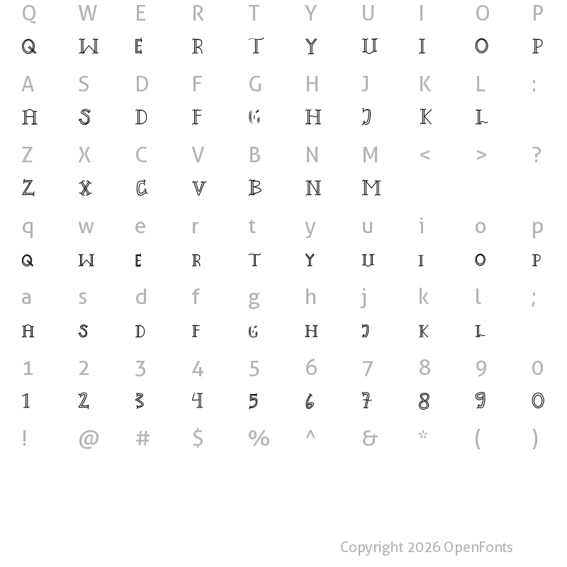 Character Map of MANTHAN Regular