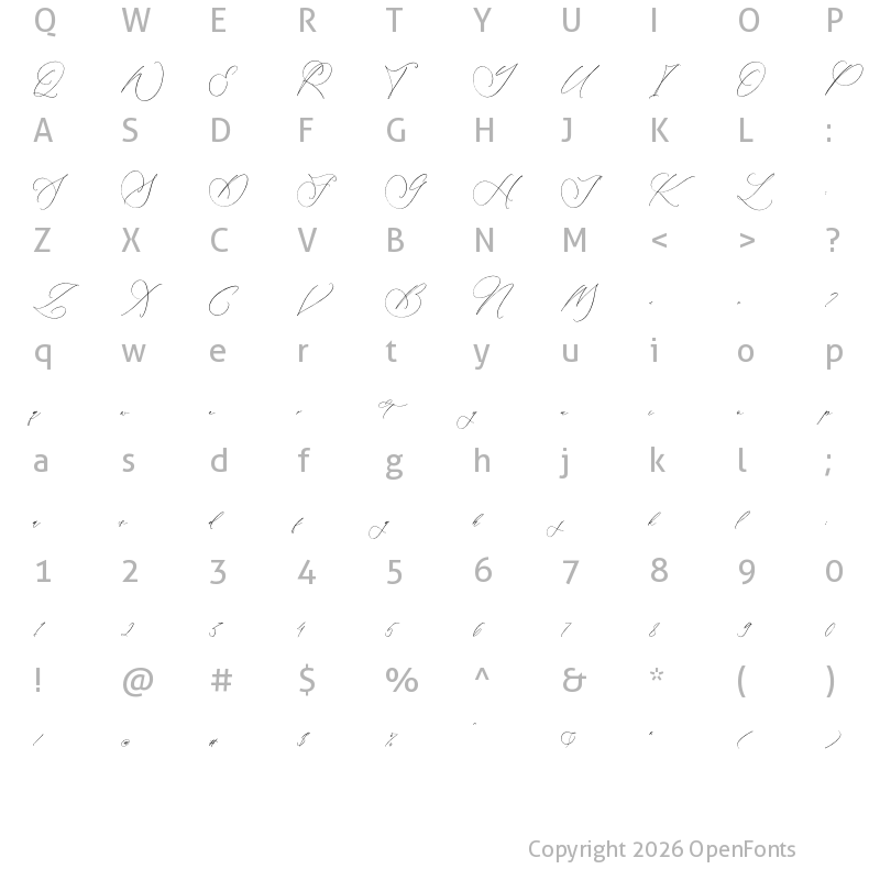 Character Map of Marenttos Timellore Regular